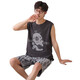 Modal Cotton Summer Pyjamas Männer reine Baumwollshorts Weste dünne Cartoon Teenager Sommer Home Clothing Set Am826 L Standard 100-130jin [Jin gleich 0,5 kg]