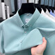 
LAORENTOU pure cotton short-sleeved shirt occupation 2025 summer casual solid color shirt men business formal wear half-sleeved top AN15260 white XL