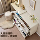 Quanyou Home Cream Style Corner Retractable Dressing Table Bucket Cabinet Integrated Bedroom Dressing Table Multi-Purpose Storage Cabinet Furniture