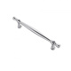Yonghuan French zinc alloy wardrobe door silver handle modern simple chrome-plated gloss drawer single hole cabinet solid handle bright chrome 6169-single hole (diameter 29)
