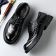 Cartelo British Herren Lederschuhe dicker alleinerhöhenverbesserter Geschäfte Casual Schuhe runden Zehen weich