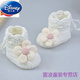Disney baby shoes wool knitted shoes 0-1 year old soft sole front shoes 0-3-6-12 months old baby anti-slip finished product white (light pink flower inner length 9.0cm 0-3 months