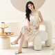
LangSha nightgown for women in summer 2025 suspender sexy thin pajamas with chest pads integrated with vest floral skirt. Main picture CM6624 [upgraded version - with chest M (80-100Jin [Jin equals 0.5 kg])