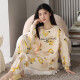 Cooler Zhang Pyjamas für Frauen im Frühling und Herbst reiner Baumwoll-Cartoon Langärmelte Hosen koreanischer lässiger Anzug für Studenten Sommer Herbst und Winter Home Clothing GXT9928 Durchschnittliche Größe Frauen M Größe empfohlen 75-95jin [Jin gleich 0,5 kg]