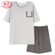 Langsha (Langsha) Pajamas para hombres de alta gama para los niños de cuatro estaciones de cuatro estaciones de cuatro estaciones La seda de algodón de algodón grande de verano de manga corta se puede usar afuera de ropa de casa 9712 seda de algodón negro de algodón negro l [100-130Jin [Jin equivale a 0.5 kg]]