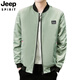 
JEEP SPIRIT Jeep 2025 spring and summer jacket men's casual outerwear jacket stand collar windbreaker simple baseball uniform top 686 jacket [green] M [recommended 80-95 Jin [Jin equals about 0.5 kg]]