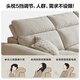 Quanyou Home Fabric Sofa Living Room Modern Simple Small Apartment Straight Row Removable and Washable White Ou Sofa Home