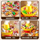 Linguo German children's house kitchen toys real cooking mini hotpot cooking for men aged 3-6 years old, early education and educational can be bitten. National trend gift box top version: 76 sets of hotpot