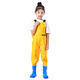 LISM children's water play one-piece waders, kindergarten waterproof clothes, sea fishing equipment, men's and women's fishing wading rain pants, beach, children's yellow overalls (replace with new ones if leaking), size M 22 (shoe inner length 13c)