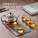 Mud teapot glass teapot high borosilicate glass tea water separation office heating filter tea kettle brewing tea cup
