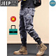 JEEP SPIRIT吉普品牌工装裤男新款春秋夏季运动纯棉束脚裤百搭山系休闲长裤子 卡其(夏款JP679) 28 85-100斤