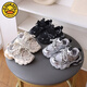G.Duckkids Little Yellow Duck Baby Boy 1-5 Jahre alte Kinder Anti-Rutsch-Weiche Sohle Sneakers Frühling und Herbst Atmungsfreie Netzschuhe für kleine Kinder Kleinkinder A829 Silber 21 [Schuhlänge 13,5 cm]