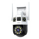 Qiao'an surveillance wireless wifi dual camera outdoor high-definition 4g monitor home mobile phone remote 360 ​​degrees without dead angle with night vision automatic rotation rural outdoor three-screen power outage monitoring version 1080P 15-day full-day video recording