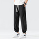 
ROMON casual pants for men in summer cool breathable legs trousers for men mesh versatile sports pants ZH983 black XL