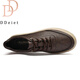 DDeiet brand men's shoes 2026 new style comfortable thick sole increased casual leather shoes men's sports versatile genuine leather sneakers for men brown brand men's shoes 41 (255mm) leather shoe size