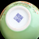 Aoshi Jingdezhen ceramics new Chinese vase crafts living room ornaments wine cabinet entrance tea room antique shelf decorations bean green glaze lotus adornment bottle + base