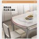 
Ziwu Dining Table Household Thickened Rock Table and Chair Combination Square and Round Dual-Use Dining Table 690#1.2m Table + Solid Wood Chair *4