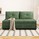 Sofa Ruolan Qingqi Lit pliable à double usage à double usine Multi-fonction Multi-fonction double Internet Style de célébrité Balcon Puste télescopique et lit laiteux blanc 1,55 mètres Bamboo Charcoal Sponge Sponge (confortable)