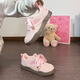 Huili women's shoes new German training shoes dopamine casual thick-soled sports shoes for women K841BR pink/rose red 36