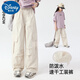 迪士尼女童夏季套装儿童2025新款洋气时髦运动短袖女大童夏装女孩工装裤 15265杏色+19150紫色 120 cm