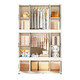 
Fanhua folding wardrobe household multi-layer plastic installation-free clothes pants storage cabinet adult clothing sorting cabinet new folding storage cabinet 9215 [two high and two short 12 doors] multi-layer delivery