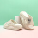 
Thick-soled slippers for women in summer wear 2025 new sandals non-slip sponge cake sole home drag and shit feel casual beach shoes khaki 37-38