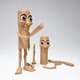 DiBorui Amerikanische Berge und Seas Tungtungsahur umgeben Figuren Ausländische verstümmelte Planet Stick Man Hai -Puppe 3d Tralao Hai Puppenschmuck