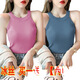 
HUALIN FASHION ice silk halter neck vest for women spring and summer niche design, sleeveless top 695 white + white S 75-90Jin [Jin equals 0.5 kg]