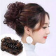 Wig gripper flower girl short hair realistic adult ponytail hair clip hairpin back of the head to show hair volume dark brown gripper style