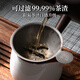三栖虎钛茶漏过滤网2033孔纯茶滤千一体滤茶器超细茶叶滤网茶隔公道杯 12033孔钛茶滤+可蓄水木底