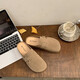 Flat untere Halbschneider für Frauen, die 2025 neue Frühling ein-Fuß-Birken-Schuhe faul schwangere Frauen einzelne Schuhe Khaki 38