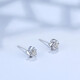 DL 1998 Fat Donglai same style platinum earrings PT950 platinum women's 18k diamond earrings 2024 new trendy Christmas earrings pair