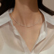 Xiangnan 999 sterling silver broken silver necklace as a high-end birthday gift for my wife 2025 new necklace niche female clavicle chain 999 silver broken silver necklace