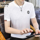 Spechtskurzärmel-Eisseice Seiden T-Shirt Summer Plus Fett Plus Size Schnell trocken, halbärmeliges Körperhemd Modetrendy Top Men 698 Weiß dünn 2xl (ca. 135-150 Jin [Jin gleich 0,5 kg])