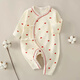[Four Seasons Baby Climbing Clothes] Spring and Autumn Baby Clothes Class A Pure Cotton Newborn Onesie Long Sleeve Boneless M12003 Blue Love Heart 66cm