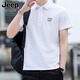 JEEP SPIRIT短袖t恤男士2025新款夏季运动t恤宽松翻领透气高档休闲polo衫男 7027深灰 常规 XL