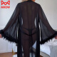 Catman Mesh Black Chiffon Camiseta Tobera de terciopelo Munas de bengala Big Break para mujeres Xia Bing Seda Sexy Translúcida Basca extendida 679 Love Super Long Black S Recomendado 85-105Jin [Jin equivale a 0.5 kg]/160 cm o más
