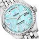 Pflaumenblüten (Titoni) Ruiw Watch Universe Serie Automatische Maschinenwoche Kalender Stahlgürtel Schweizer Uhr 40mm 797 S-719 Blaue Schalenstahlgürtel