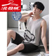 Arctic Velvet Herren-Pyjamas Sommeranzug dünne modale Baumwollweste kurzärmelige Eisseide lose plus Fett große Home-Kleidung XM1105 Modal Weste Anzug Männer l Männer 100-125 Jin [Jin gleich 0,5 kg]