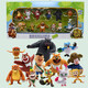 
Big Bear Two Bald Strong Doll Animal Doll Static Model Children's Simulation Toy Set 826 Set