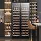 BAIKAILUN double-door double-temperature wine cabinet, door-to-door thermostatic wine cabinet, ice bar, wine cabinet, home living room refrigerator, office tea beverage display cabinet, wine and fruit preservation refrigerator, 1.64 meters | dual temperature | combination cabinet | red wine + ice bar 376L thin section