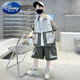 
Disney (Disney) boys summer suit 2025 new summer mid-sized children children boys summer short-sleeved shirt handsome trendy clothes TZK679-Grey suit 120 Recommended height 140-150 cm