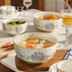 Ink Chinese dish set household bowls and plates underglaze color bowls housewarming gift ceramic tableware set 50 pieces