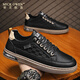 
MICK OWEN men's shoes 2025 new spring and autumn wear-resistant leather shoes for men's British shoes for men's sports and casual board shoes trendy shoes white N695 39