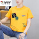 Specht Pure Cotton Kurzärmelte T-Shirt Herren Trendy Marke Sommer Teenager Junior High School High School High School-Schüler gutaussehende halbe Ärmeln T-Shirt Sommerkleidung 9902 Natural White M.