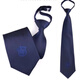 El nuevo empate de seguridad de Muquer, corbata de seguridad, azul marino azul nudado, cripe de seguridad de la cremallera del cuello de seguridad de la puerta de seguridad para hombres, corbata de seguridad + clip