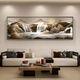 The weekend island flows water and makes money, landscape and living room decoration paintings, new Chinese sofa background wall hanging paintings, atmospheric treasure pot murals, Baojuling Mountain 18060cm*1 cm, black aluminum alloy frame + oil canvas