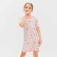 Ice and Snow Kapok Children's Childgown Girls Summer Summer Style Modal A Type de glace Pyjama Cool Pyjamas Medium Big Children's Dress Home Clothes