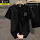 Specht leichte Luxus-Eis-Seide Kurzärmler T-Shirt Herren-Farbmuster Hemd European New Casual Cool Round Neck Kurzärmler Top Männer Q6628 Weißer XL (vorgeschlagen 135-150jin [Jin entspricht 0,5 kg])