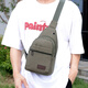 Laiji Electrician's Tool Bag Crossbody Chest Bag Men's Teenagers Thickened Canvas Wear-Resistant Men's Bag New Retro Men's Versatile Bag Khaki